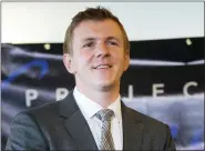  ?? MARTINEZ MONSIVAIS — THE ASSOCIATED PRESS FILE ?? James O’Keefe, President of Project Veritas Action, waits to be introduced during a news conference at the National Press Club on Sept. 1, 2015, in Washington. O’Keefe said in a speech posted online Monday that he has been removed as the right-wing group’s leader.