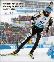  ??  ?? Michael Rösch beim Weltcup in Oberhof in der Loipe.