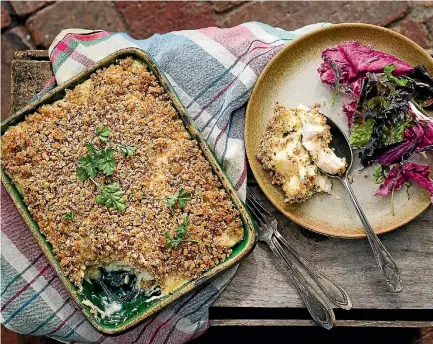  ??  ?? Reap the rewards of a bountiful sea and garden harvest with this neighbourh­ood fish and potato pie.