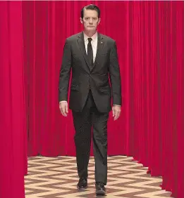  ??  ?? Kyle MacLachlan plays FBI Agent Dale Cooper in Showtime’s Twin Peaks: The Return.