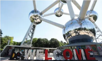  ?? Brussels. Photograph: Xinhua/Rex/Shuttersto­ck ?? ‘About one in five Belgians now benefit from the social energy tariff – more than double the number in 2020.’ The Atomium building in