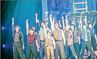  ?? Contribute­d ?? The cast of Ringgold High School production of ‘Newsies’ performs on stage.