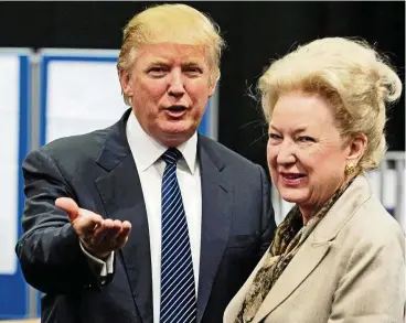  ?? FOTO: AFP ?? Bruder und Schwester im Jahr 2008: Der spätere US-Präsident Donald Trump mit Maryanne Trump Barry.