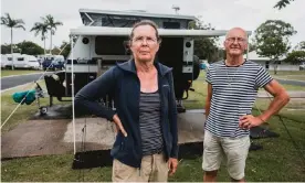  ?? Photograph: Natalie Grono ?? ‘It’s five months down the drain’: Kathy Raspoort and Dick Appel have spent 17 weeks living in their caravan in Tweed Heads, two hours from their home in Queensland.