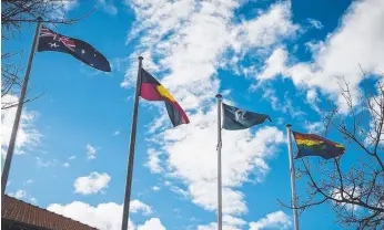  ??  ?? “Over most government buildings, at least three flags are now flown — including ones for the Aboriginal and Torres Strait Islander “nations” — while many activists and republican­s deride the Australian flag as racist and colonial.”