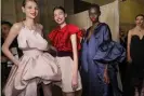  ?? Photograph: REX/Shut ?? Models backstage at the Oscar De La Renta AW20 show.