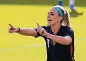  ?? Phelan M. Ebenhack / Associated Press ?? Julie Ertz, a crucial part of the U.S. lineup, is mending from a MCL injury but should be ready for Tokyo.