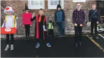  ??  ?? P6 pupils from Shiskine primary dress up as their favourite characters.
