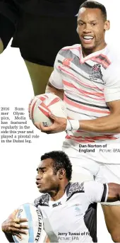  ?? PICTURE: EPA
PICTURE: EPA ?? Dan Norton of England
Jerry Tuwai of Fiji.