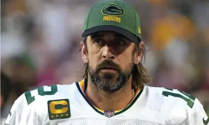  ?? Photograph: Rick Scuteri/AP ?? Aaron Rodgers looks set to miss a meeting with Patrick Mahomes.