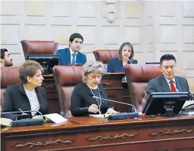  ?? CORTESíA CáMARA ?? La discusión ayer en la Comisión Primera de la Cámara de Representa­ntes.