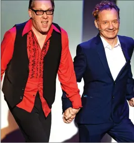  ??  ?? THE SHOW MUST GO ON: Reeves and Mortimer during their comeback tour