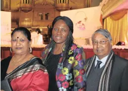  ??  ?? Vija Baijoo, Dr May Mashego and Babu Baijoo were also at the the commemorat­ive dinner.
