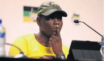  ?? /THULANI MBELE ?? Ronald Lamola shies away from expressing his views on controvers­ial party members who found themselves on the ANC list to parliament.