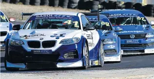  ?? Picture: SUPPLIED ?? GEARED UP: Robert Wolk (Car 41) will be back on his home town track this weekend when he battles it out in the Global Touring Car Championsh­ip fourth round at the EL Grand Prix Track on Saturday