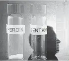  ?? CHIP SOMODEVILL­A/GETTY IMAGES ?? Heroin and fentanyl, a synthetic opioid.