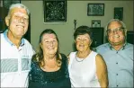  ??  ?? From left, Mick Bone, Lilian White, Frances and Willie Crosby