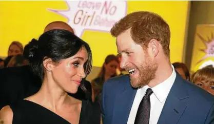  ?? Foto: Chris Jackson, dpa/pa ?? Prinz Harry und seine zukünftige Braut Meghan Markle auf einem Feminismus-event.