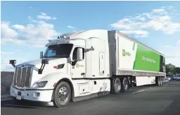  ?? TUSIMPLE ?? TuSimple is testing self-driving trucks similar to this one between Phoenix and Dallas for the U.S. Postal Service.