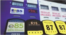  ?? ALEX MILAN TRACY/SIPA USA PHOTO ?? PUMPED: The Trump administra­tion is moving to allow 15 percent ethanol content in gasoline year-round.