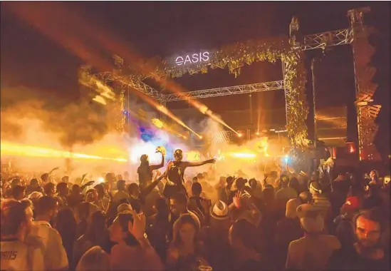  ?? Khris Cowley ?? THE SCENE at the 2018 Oasis Festival in Marrakech, Morocco, featured DJs such as Derrick Carter and the Black Madonna. The next gathering will be Sept. 13-15.