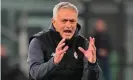  ?? ?? José Mourinho has guided his Roma team into the final of the Europa Conference League. Photograph: Alberto Lingria/ Reuters