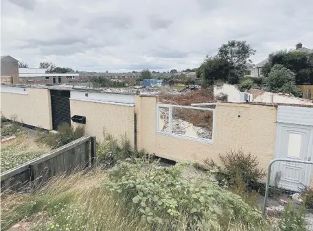  ??  ?? The site of the former Buffs Club in Old Mill Road, Sunderland.