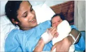  ??  ?? Celeste Nurse in hospital with Zephany before the newborn was abducted from Groote Schuur hospital on April 30,1997 when she was just two days old.