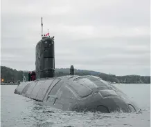  ?? Jacek Szymanski/Navy Public Affairs ?? The Royal Canadian Navy intends to operate the Victoria-class submarine fleet until the mid-2020s, a spokespers­on says.