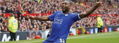  ?? Photo: The Guardian ?? Leicester’s defender Wes Morgan celebrates during a game...The English Premier League has taught us to be better leaders – whether of sporting teams, in workplaces, or even within our families.