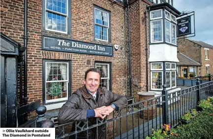  ?? ?? > Ollie Vaulkhard outside The Diamond in Ponteland