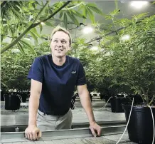  ?? CHRIS ROUSSAKIS/BLOOMBERG/FILE ?? Canopy Growth Corp. CEO Bruce Linton, in the Mother Room at the firm’s facility in Smiths Falls, Ont., says he plans to use cash from the deal with Constellat­ion Brands to expand production globally, including into the U.S., once federal laws allow it.