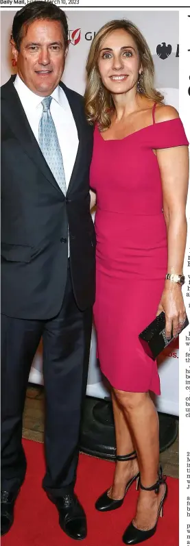  ?? ?? Sexual assault allegation: Jes Staley, with his wife Debbie
