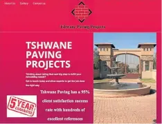  ??  ?? A screenshot of Tshwane Paving Projects’ website. An unhappy client has accused the owner of the company of lying.