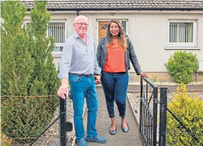  ?? Picture: Steve Macdougall. ?? Peter and Fatou Halcrow are relieved to be back home in Birnam.