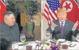  ?? REUTERS ?? ▪ US President Donald Trump meets North Korean leader Kim Jong Un in Hanoi.