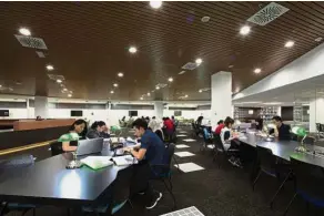 ??  ?? The bright and spacious Learning Resource Centre in the university is the perfect place for students to do individual or group studies.