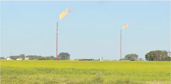  ?? THE CANADIAN PRESS/ ALLIANCE PIPELINE ?? Flare stacks at Alliance Pipeline’s main line block valve site near Arcola, Sask., might need take several days to dispose of hazardous gas that got into a major Canada- U. S. natural gas pipeline. Alliance, whose B. C.- to- Chicago system has been...