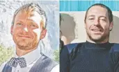  ??  ?? Boat owner Dan Archbald, left, and his friend Ryan Daley disappeare­d days after arriving from Panama in May 2018. Their bodies were later found on a logging road.