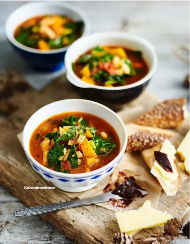  ??  ?? Kale minestrone