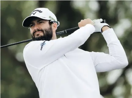 ?? CHRIS CARLSON/THE ASSOCIATED PRESS ?? Adam Hadwin says he’s “not disappoint­ed at all” after losing a tournament in which he shot a 59.