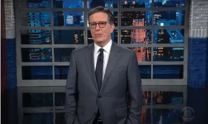  ?? Start.’ Photograph: YouTube ?? Stephen Colbert: ‘So national secrets were on a video game chat? Turns out the nuclear launch codes were up up, down down, right, B, A,