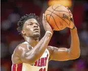  ?? DANIEL A. VARELA dvarela@miamiheral­d.com ?? Despite an NBA rule change to eliminate certain fouls, Heat guard Jimmy Butler is still getting to the line often.