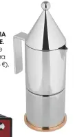  ?? ?? CON FORMA DE COHETE. Se trata de una cafetera italiana (218 €), de Alessi.