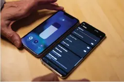  ??  ?? The Oneplus 7T (right) bested the iphone 11 when it came to brightness.