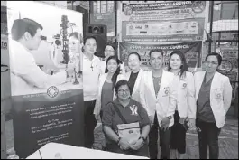  ??  ?? Photo shows (from left) Rolando Santos, admin officer; Dr. Denise Patricia Granada, Dr. Maria Isabela De Guia, Myra Mejia, manager; Noel Cruz, nurse; Dr. Kaye Lani Rea Locaylocay, and Dr. Corinna Mae Carag, (seated) Lizbeth Santiago, newly elected...