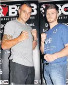  ??  ?? Joe Ducker (left) will fight Luke Jones (right) in Walsall on Sunday (October 15). Picture by Rob Ellis/BCB Promotions.