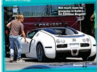  ??  ?? Not much room for groceries in Keith’s $2.7 million Bugatti!