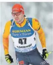  ?? FOTO: SCHUTT/DPA ?? Der 33-jährige Arnd Peiffer ist der Erfahrenst­e im WM-Team der deutschen Biathleten.