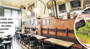  ?? Instagram ?? Cafè del Centre: modernisme entre plats ‘vintage’. Al costat, el caviar verd del
Bar Lorenzo.